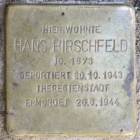 BILD: Stolperstein Droysenstraße 18, Berlin-Charlottenburg.